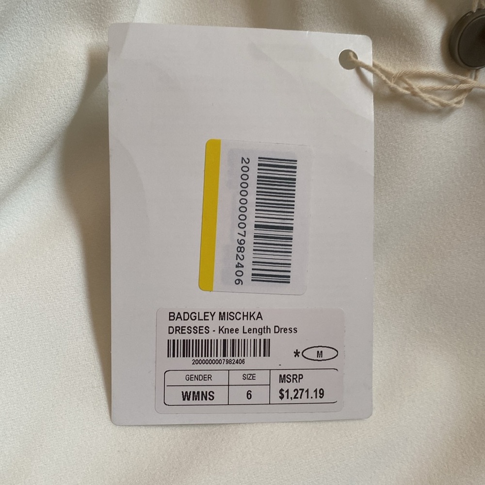 NWT Badgley Mischka Jewel Modele Light Ivory dress size 6 - Picture 4 of 7